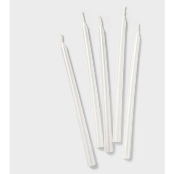 45ct 5.5" Paraffin Wax Unscented Menorah Candles White NIB - Picture 2 of 3